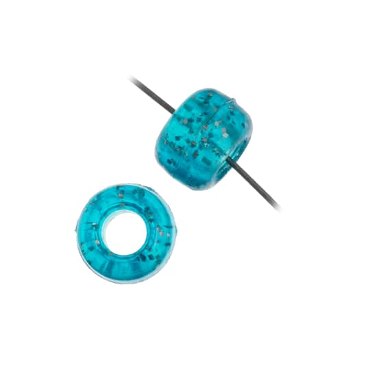 John Bead 9mm Sparkle Pony Beads, 1,000ct